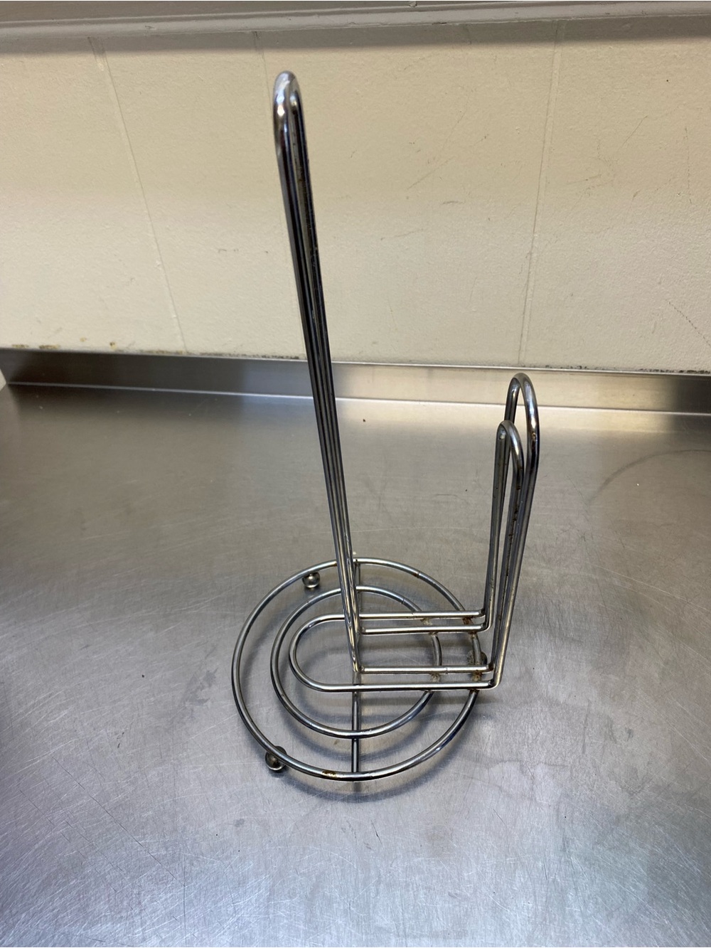 Chrome Plated Steel PAPER TOWEL HOLDER - Elegant Design - Countertop